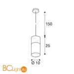 Подвесной светильник SLV Commo 149380 - Схема