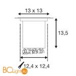 Встраиваемый спот (точечный светильник) SLV Dasar 229374 - Схема
