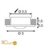 Встраиваемый спот (точечный светильник) SLV Dekled 112242 - Схема