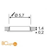 Встраиваемый спот (точечный светильник) SLV DL 112161 - Схема