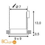 Встраиваемый спот (точечный светильник) SLV Dolix 111144 - Схема