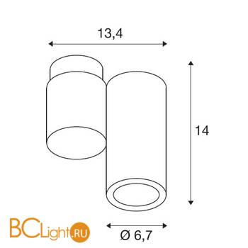 Спот (точечный светильник) SLV Enola 151821 - Схема