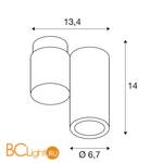 Спот (точечный светильник) SLV Enola 151821 - Схема
