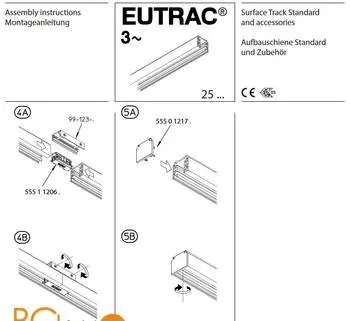Шинопровод трехфазный SLV Eutrac 145302 3м серебристо-серый - Фото 0