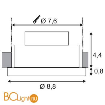 Встраиваемый спот (точечный светильник) SLV Eye 111992 - Схема