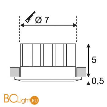 Встраиваемый спот (точечный светильник) SLV F-light 114051 - Схема