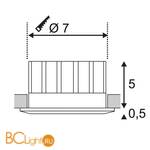 Встраиваемый спот (точечный светильник) SLV F-light 114061 - Схема