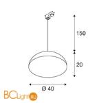 Трековый светильник SLV Forchini 153130 - Схема