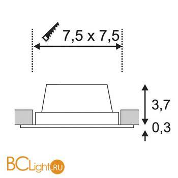 Встраиваемый спот (точечный светильник) SLV Frame 112720 - Схема