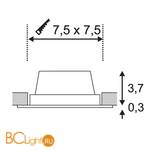 Встраиваемый спот (точечный светильник) SLV Frame 112720 - Схема