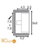 Встраиваемый спот (точечный светильник) SLV Frame 112732 - Схема