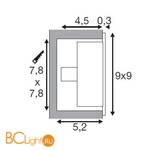 Встраиваемый спот (точечный светильник) SLV Frame 112772 - Схема