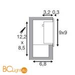 Встраиваемый спот (точечный светильник) SLV Frame 111292 - Схема