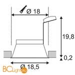 Встраиваемый спот (точечный светильник) SLV Horn 113170 - Схема