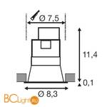Встраиваемый спот (точечный светильник) SLV Horn 112911 - Схема