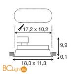 Встраиваемый спот (точечный светильник) SLV Horn 113110 - Схема