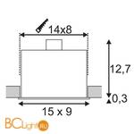 Встраиваемый спот (точечный светильник) SLV Kadux 115520 - Схема