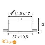 Встраиваемый спот (точечный светильник) SLV Kadux 115550 - Схема