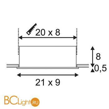 Встраиваемый спот (точечный светильник) SLV Kadux 115721 - Схема