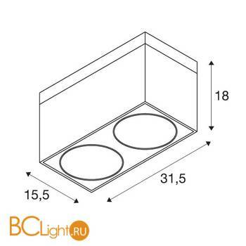 Спот (точечный светильник) SLV Kardamod 117134 - Схема