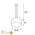 Подвесной светильник SLV Lasson 155300 - Схема