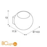 Настенный точечный светильник SLV Light eye 149031 - Схема