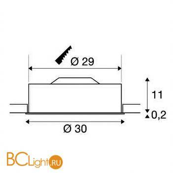 Встраиваемый светильник SLV Medo 135011 - Схема