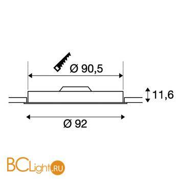 Встраиваемый светильник SLV Medo 135164 - Схема