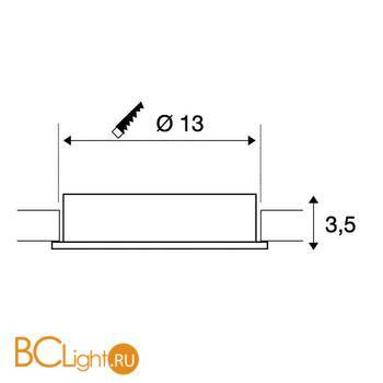 Встраиваемый спот (точечный светильник) SLV Occuldas 117371 - Схема