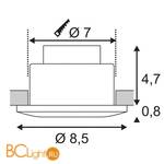 Встраиваемый спот (точечный светильник) SLV Out 114461 - Схема