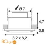 Встраиваемый спот (точечный светильник) SLV Out 114477 - Схема