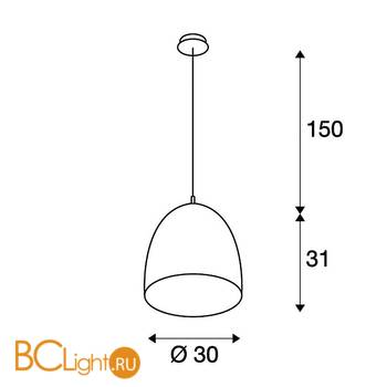 Подвесной светильник SLV Para cone 133018 - Схема