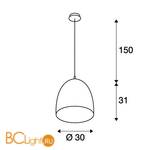 Подвесной светильник SLV Para cone 133018 - Схема