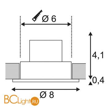 Встраиваемый спот (точечный светильник) SLV Patta 114426 - Схема
