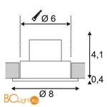 Встраиваемый спот (точечный светильник) SLV Patta 114426 - Схема