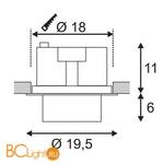 Встраиваемый спот (точечный светильник) SLV Supros 114171 - Схема