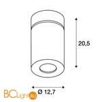 Встраиваемый спот (точечный светильник) SLV Supros 114180 - Схема