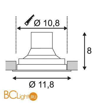 Встраиваемый спот (точечный светильник) SLV Supros 116310 - Схема