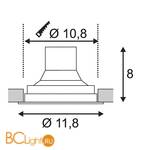 Встраиваемый спот (точечный светильник) SLV Supros 116310 - Схема