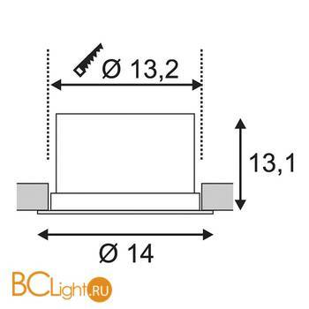 Встраиваемый спот (точечный светильник) SLV Supros 116320 - Схема