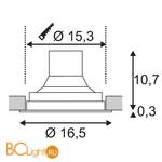 Встраиваемый спот (точечный светильник) SLV Supros 118110 - Схема