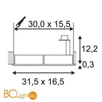 Встраиваемый спот (точечный светильник) SLV Tria 113810 - Схема