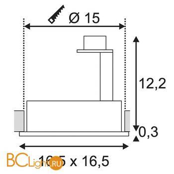 Встраиваемый спот (точечный светильник) SLV Tria 113830 - Схема
