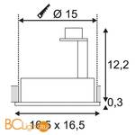 Встраиваемый спот (точечный светильник) SLV Tria 113830 - Схема