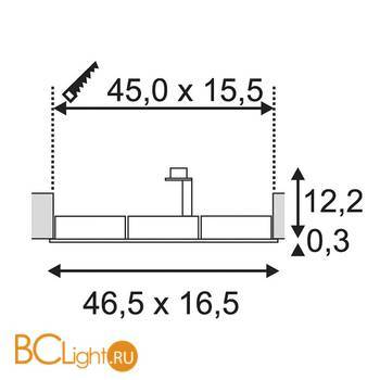 Встраиваемый спот (точечный светильник) SLV Tria 113851 - Схема
