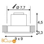 Встраиваемый спот (точечный светильник) SLV Tria 113880 - Схема