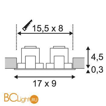 Встраиваемый спот (точечный светильник) SLV Tria 113890 - Схема