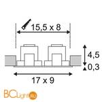 Встраиваемый спот (точечный светильник) SLV Tria 113890 - Схема