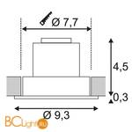 Встраиваемый спот (точечный светильник) SLV Tria 113900 - Схема