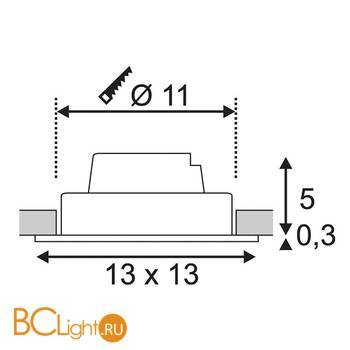 Встраиваемый спот (точечный светильник) SLV Tria 114251 - Схема